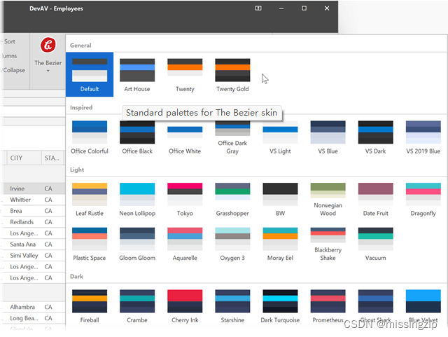 Skin Palettes Example