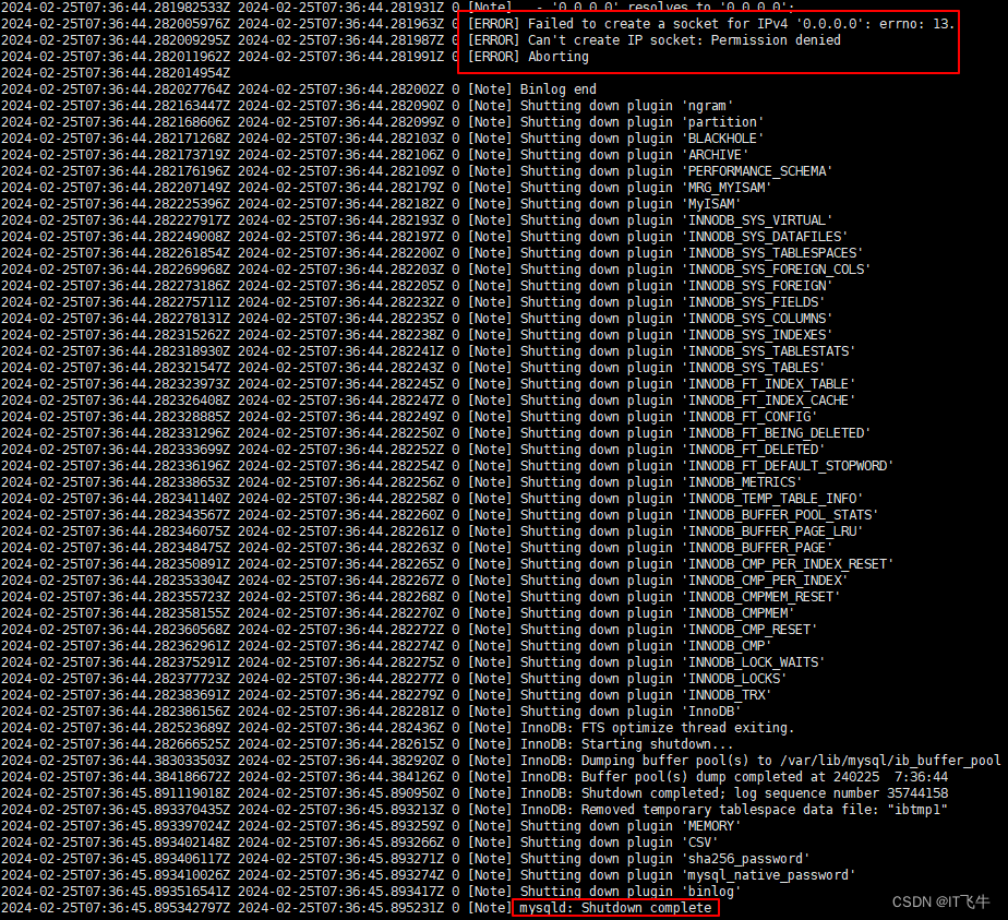 Error log