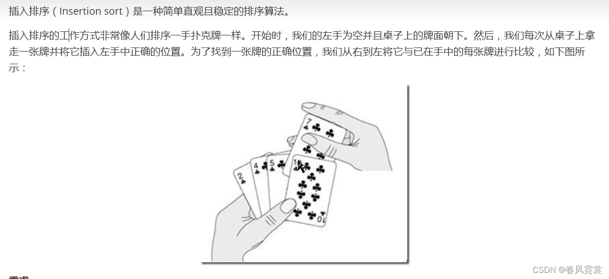 Insertion sort diagram