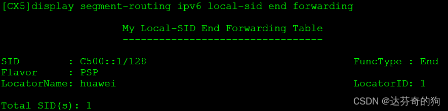 Node SID after