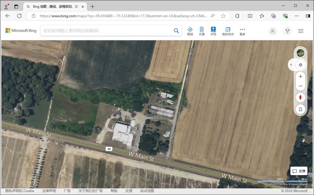 Bing satellite imagery