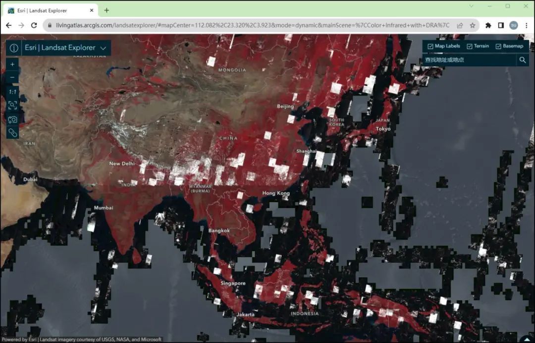 Landsat satellite imagery
