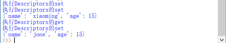 Descriptor Example Output