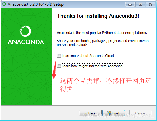 Anaconda installation wizard screen 5