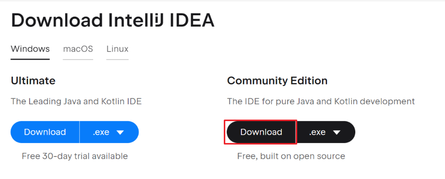 Download button highlighted
