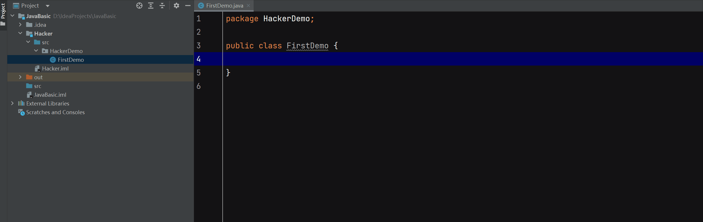 Live template demonstration