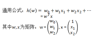 Multivariate linear regression formula