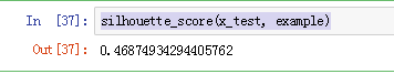 Silhouette score
